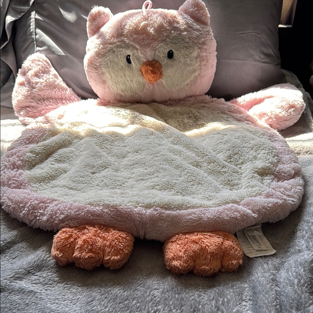 Adorable Pink and Cream Owl Plush